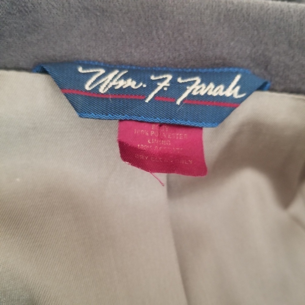 VTG Wm F. Farah Gray Microfiber 40R Sport Blazer Jacket Timeless USA Classic - Picture 9 of 11